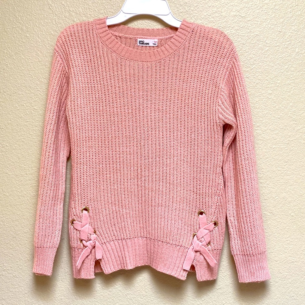 NWOT EPIC THREADS Girls Long-Sleeved Knit Sweater, Size M